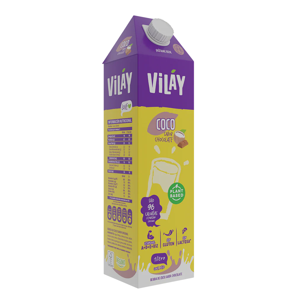 alimento de coco chocolate 1 lt 12und alimento de coco chocolate 1 lt 12und