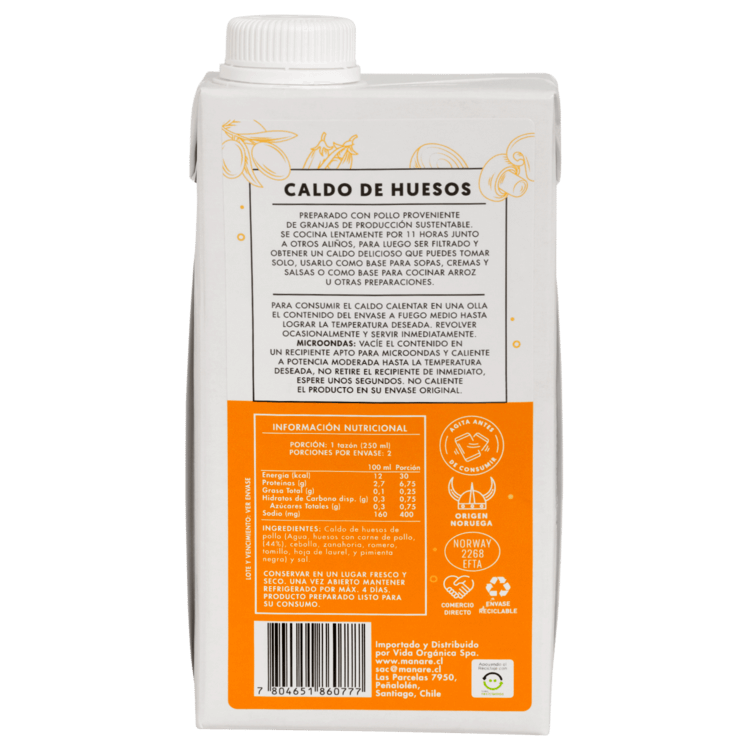 caldo de huesos de pollo 500 ml caldo de huesos de pollo 500 ml