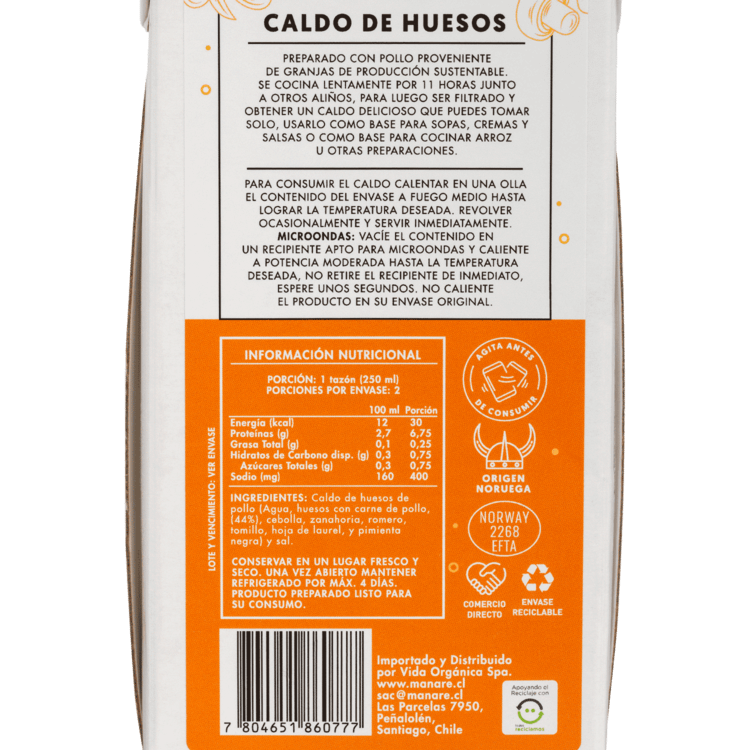 caldo de huesos de pollo 500 ml caldo de huesos de pollo 500 ml